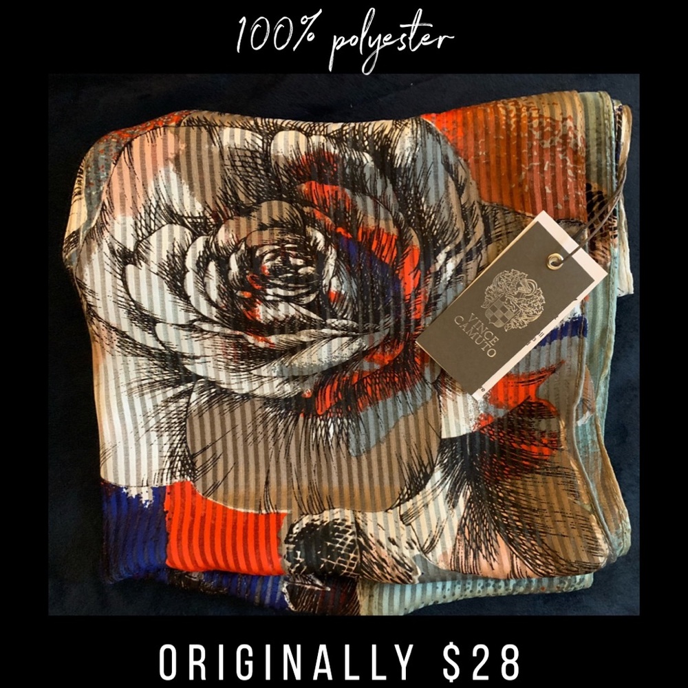 Floral Print Silk Scarf